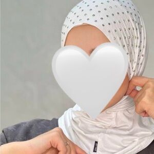 White sequin instant Jersey hijab